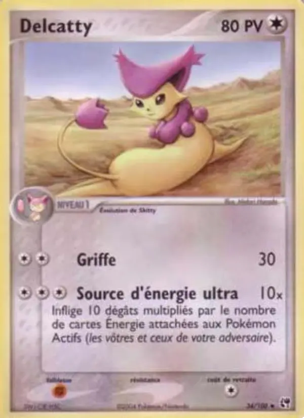 Delcatty — Carte Pokémon 34 EX Tempête de sable