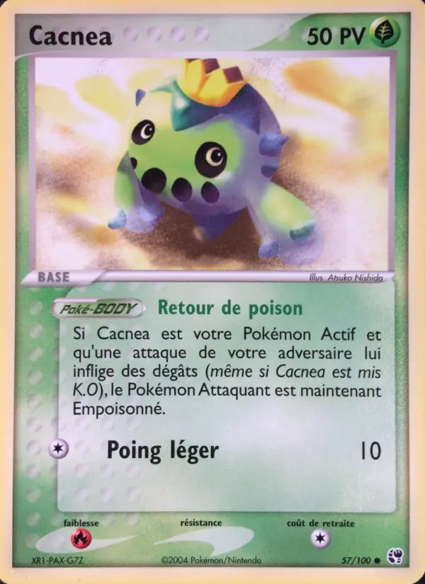 Cacnea — Carte Pokémon 57 EX Tempête de sable