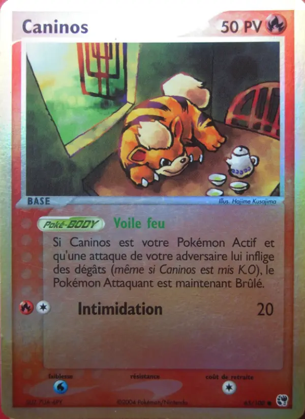 Caninos — Carte Pokémon 65 EX Tempête de sable