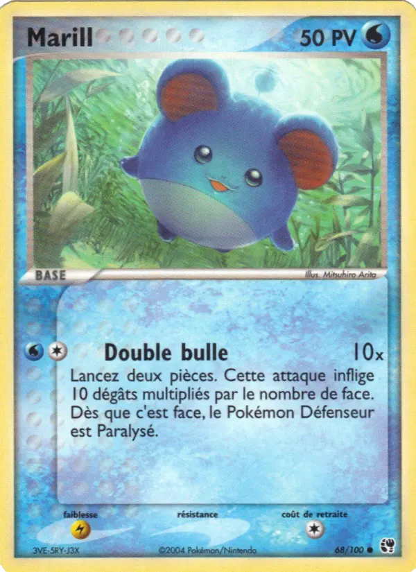 Marill — Carte Pokémon 68 EX Tempête de sable