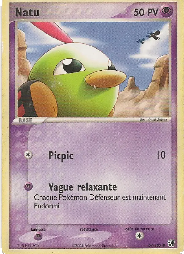 Natu — Carte Pokémon 69 EX Tempête de sable