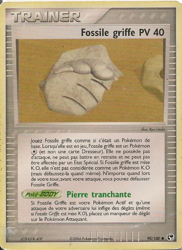 Fossile griffe — Carte Pokémon 90 EX Tempête de sable