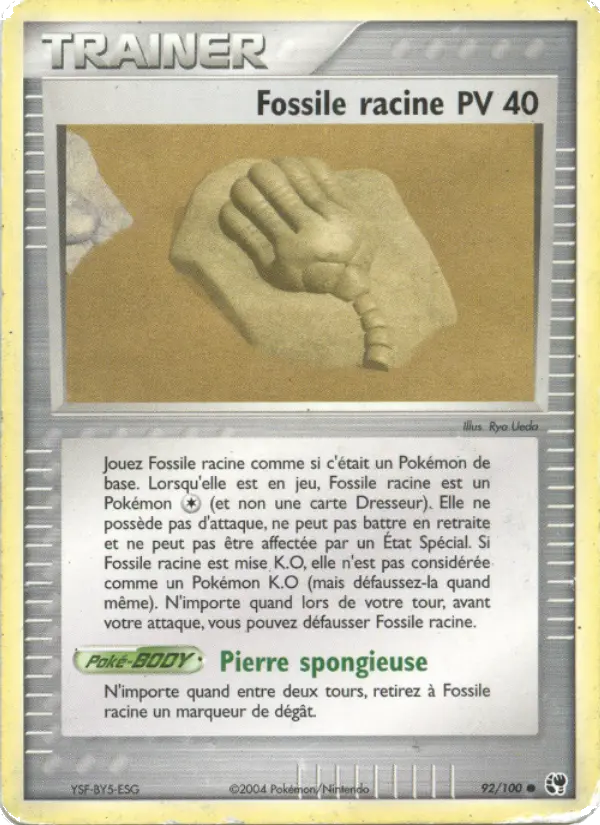 Fossile racine — Carte Pokémon 92 EX Tempête de sable