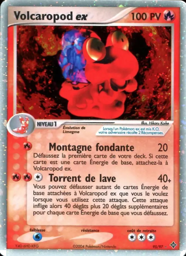 Volcaropod ex — Carte Pokémon 95 EX Dragon