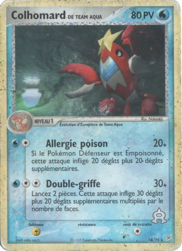 Colhomard de Team Aqua — Carte Pokémon 14 EX Team Magma vs Team Aqua