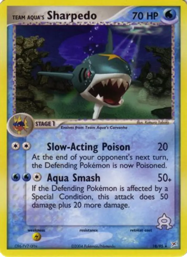 Sharpedo de Team Aqua — Carte Pokémon 18 EX Team Magma vs Team Aqua