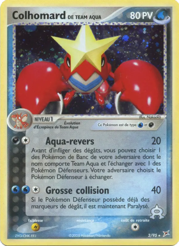 Colhomard de Team Aqua — Carte Pokémon 2 EX Team Magma vs Team Aqua