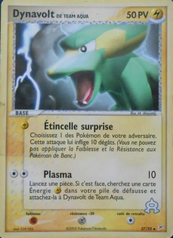 Dynavolt de Team Aqua — Carte Pokémon 27 EX Team Magma vs Team Aqua