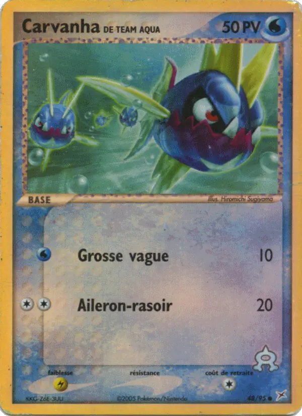 Carvanha de Team Aqua — Carte Pokémon 48 EX Team Magma vs Team Aqua