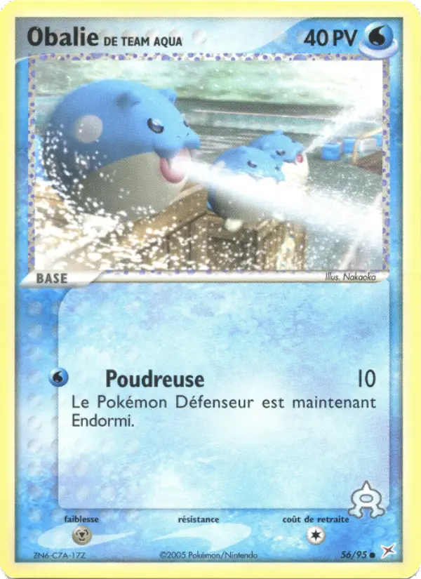 Obalie de Team Aqua — Carte Pokémon 56 EX Team Magma vs Team Aqua