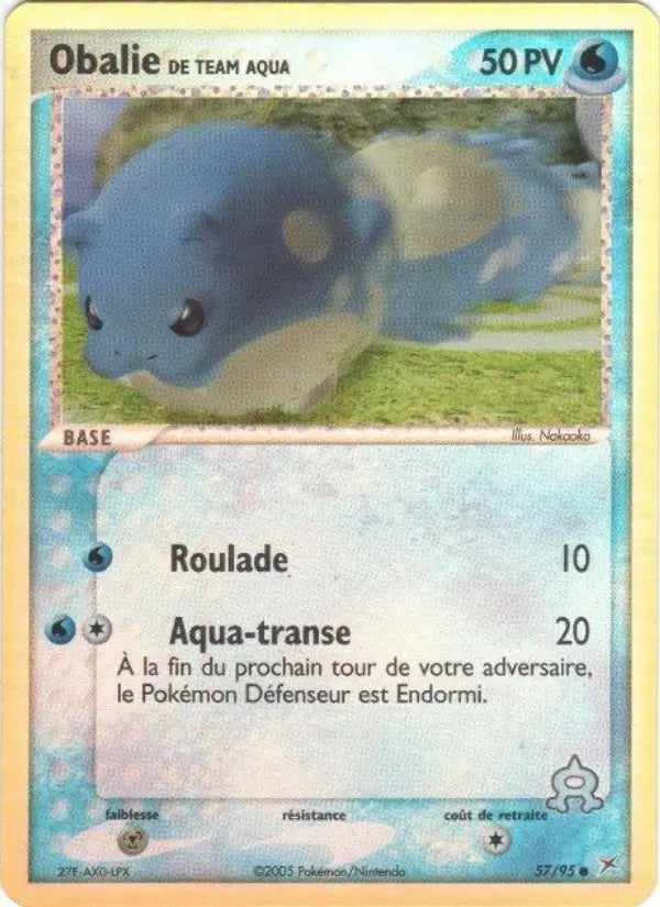 Obalie de Team Aqua — Carte Pokémon 57 EX Team Magma vs Team Aqua