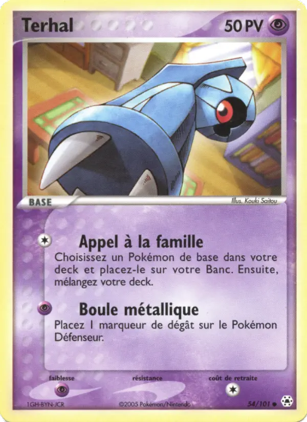 Terhal — Carte Pokémon 54 EX Légendes Oubliées