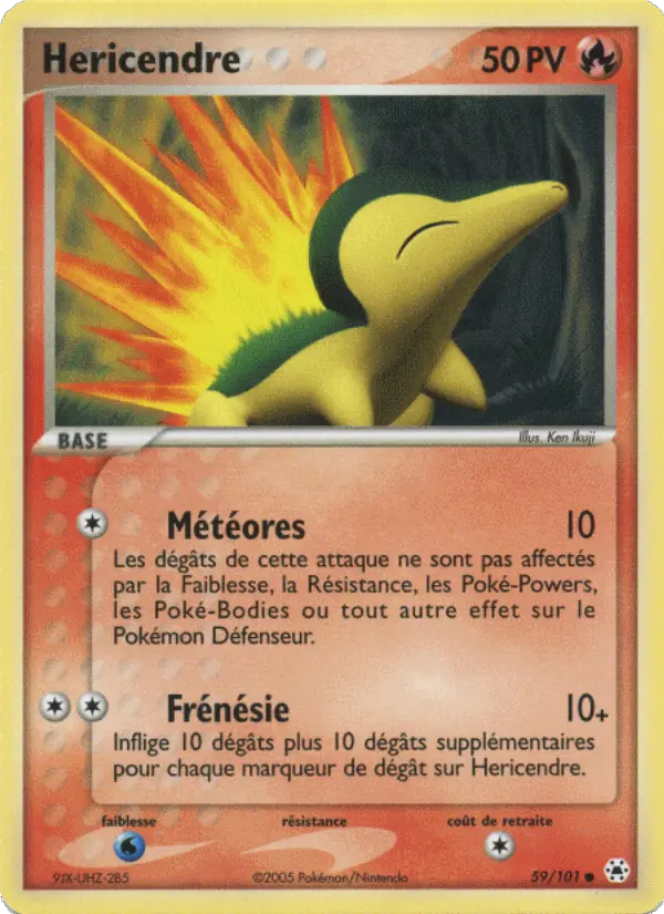 Hericendre — Carte Pokémon 59 EX Légendes Oubliées