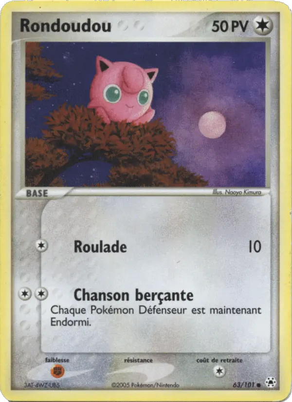 Rondoudou — Carte Pokémon 63 EX Légendes Oubliées