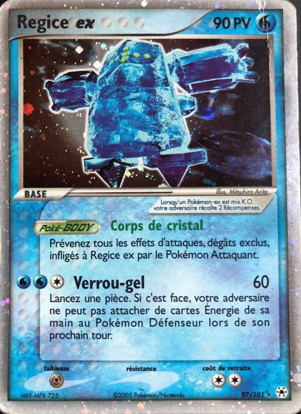 Regice ex — Carte Pokémon 97 EX Légendes Oubliées