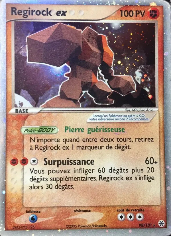 Regirock ex — Carte Pokémon 98 EX Légendes Oubliées