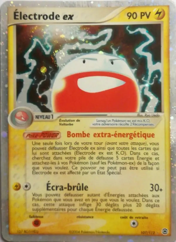 Électrode ex — Carte Pokémon 107 EX Rouge Feu & Vert Feuille