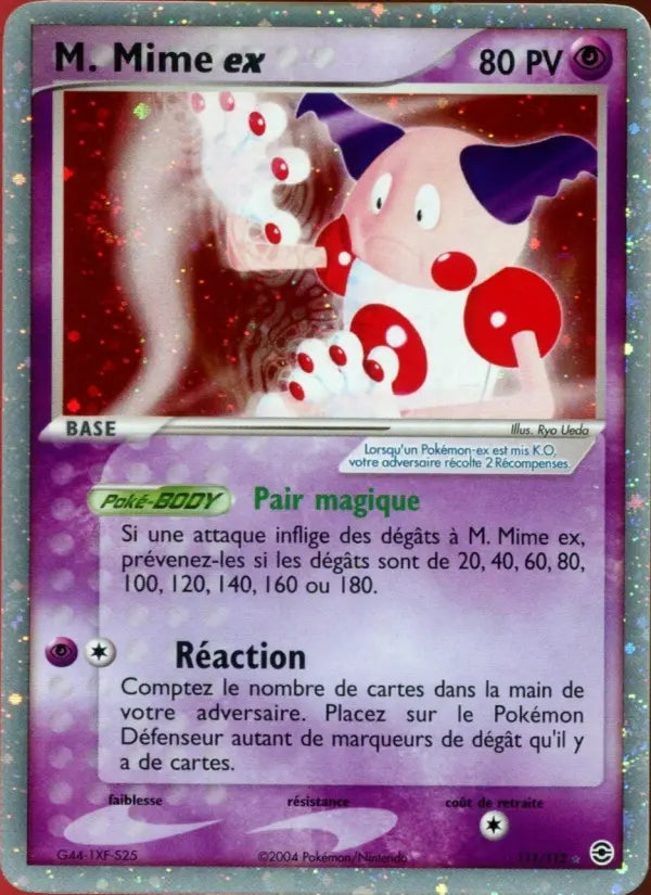 M. Mime ex — Carte Pokémon 111 EX Rouge Feu & Vert Feuille