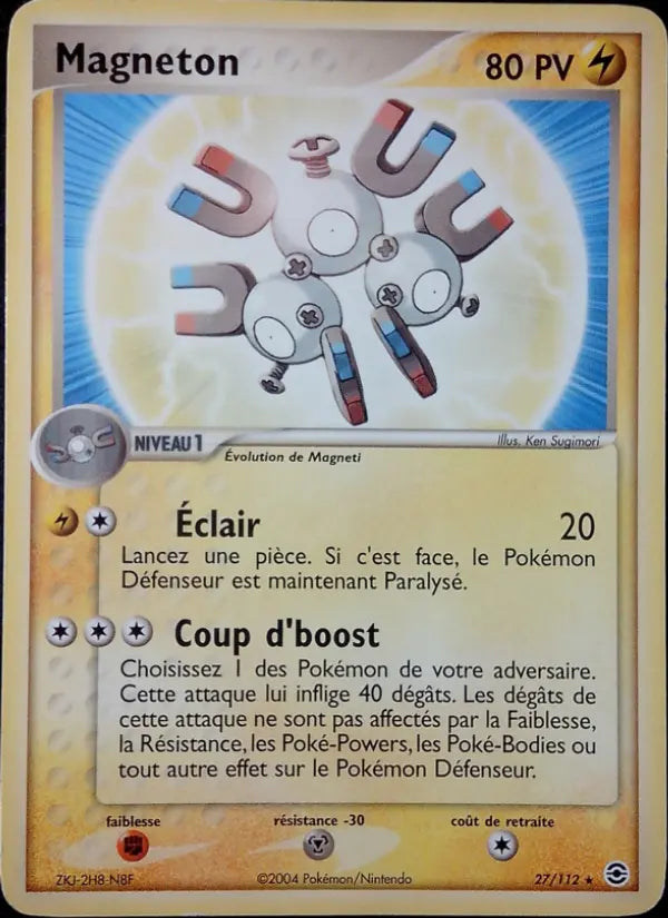 Magneton — Carte Pokémon 27 EX Rouge Feu & Vert Feuille