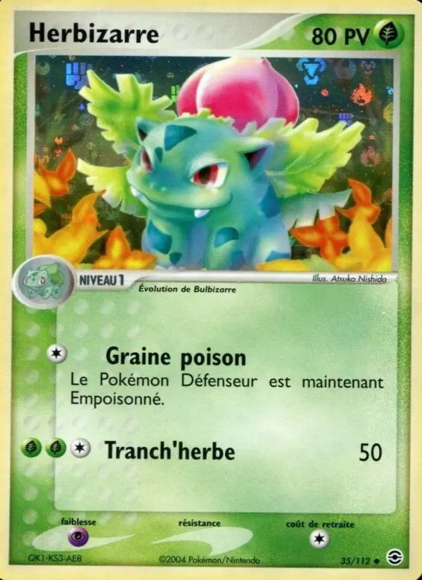 Herbizarre — Carte Pokémon 35 EX Rouge Feu & Vert Feuille