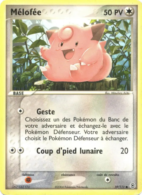Mélofée — Carte Pokémon 59 EX Rouge Feu & Vert Feuille