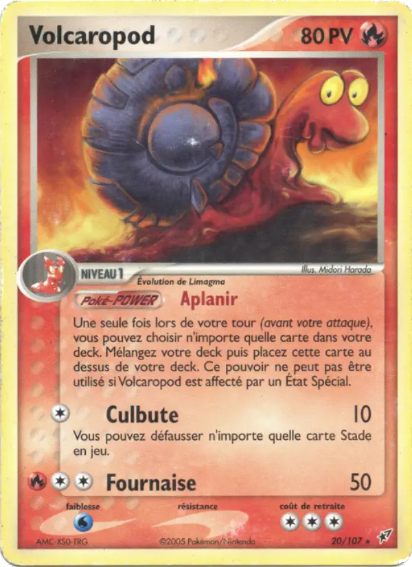 Volcaropod — Carte Pokémon 20 EX Deoxys