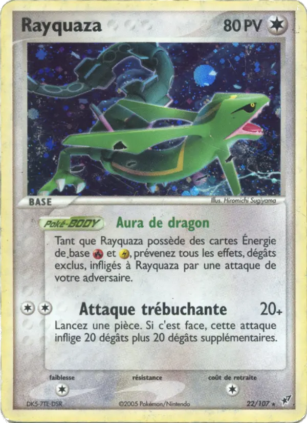 Rayquaza — Carte Pokémon 22 EX Deoxys