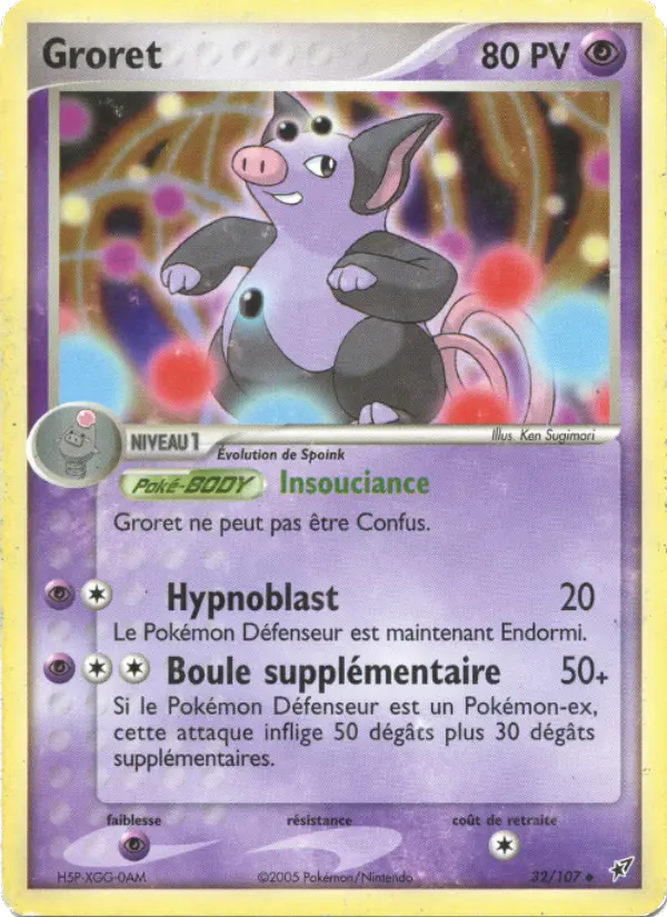 Groret — Carte Pokémon 32 EX Deoxys
