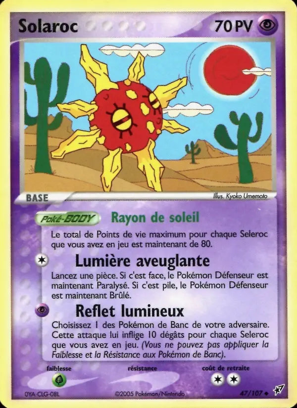 Solaroc — Carte Pokémon 47 EX Deoxys