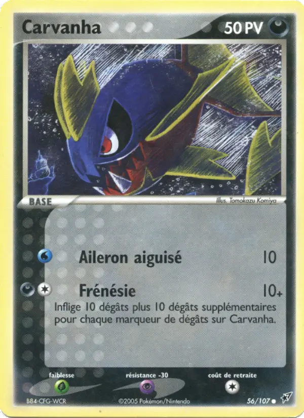 Carvanha — Carte Pokémon 56 EX Deoxys