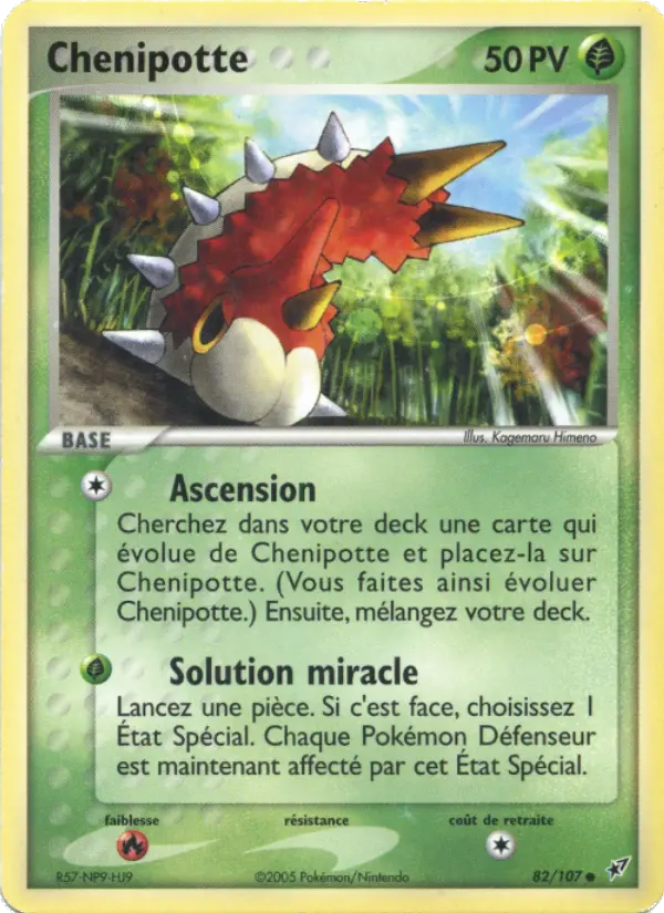 Chenipotte — Carte Pokémon 82 EX Deoxys