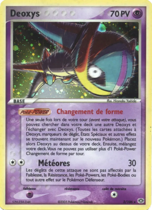 Deoxys — Carte Pokémon 2 EX Émeraude