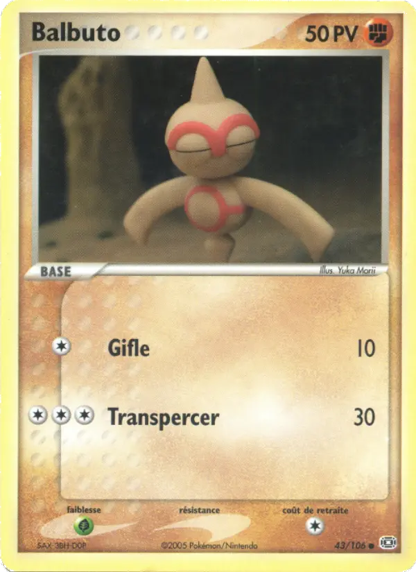 Balbuto — Carte Pokémon 43 EX Émeraude