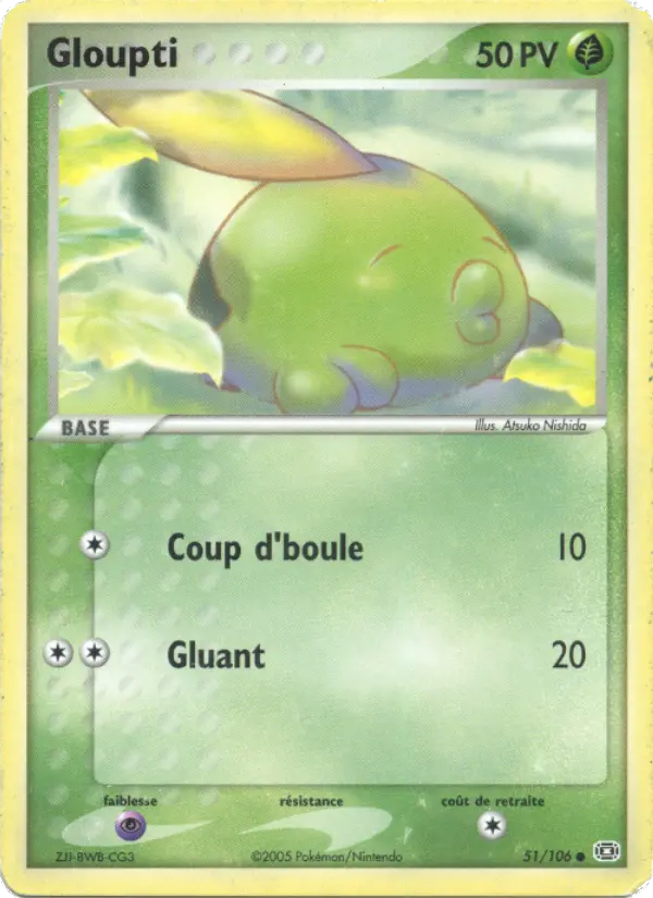 Gloupti — Carte Pokémon 51 EX Émeraude