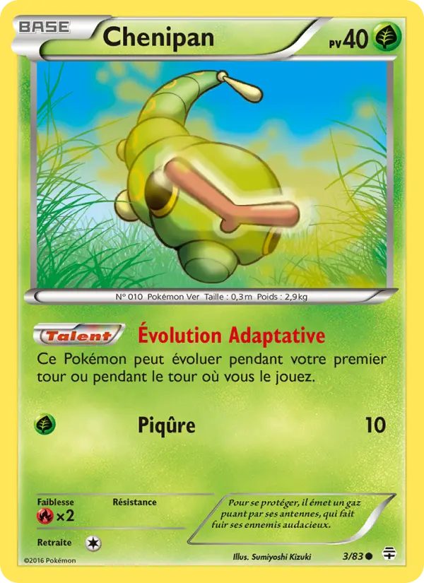 Chenipan — Carte Pokémon 3 Générations