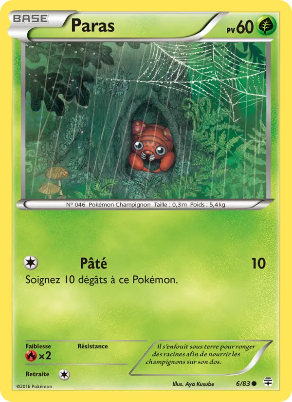 Paras — Carte Pokémon 6 Générations