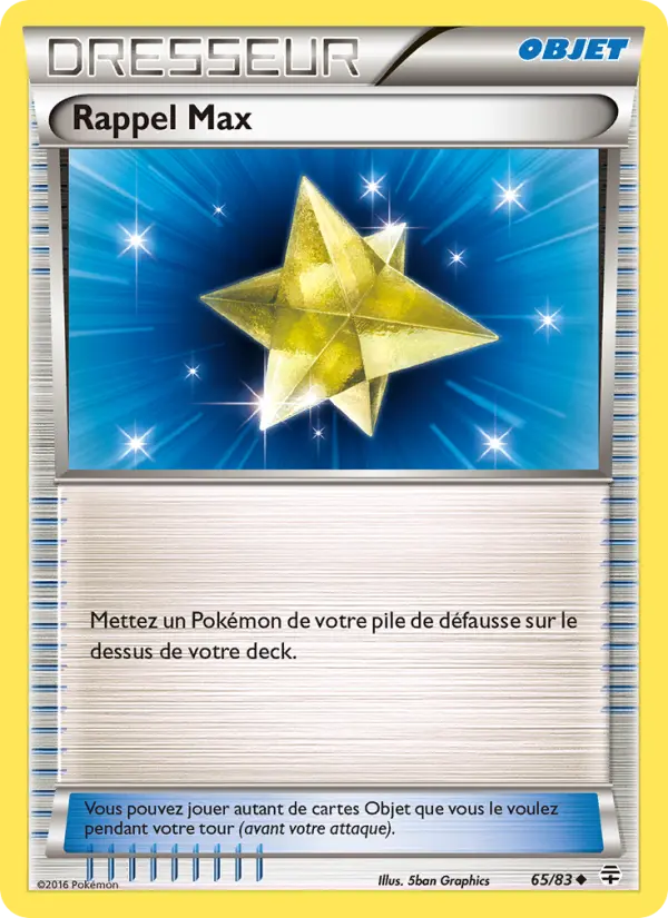 Rappel Max — Carte Pokémon 65 Générations
