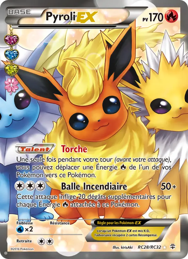 Pyroli-EX — Carte Pokémon RC28 Générations