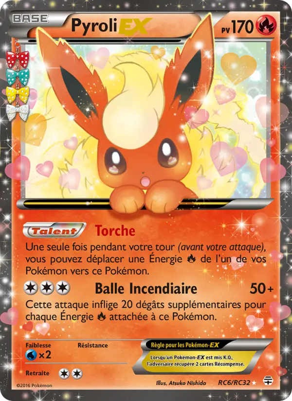 Pyroli-EX — Carte Pokémon RC6 Générations