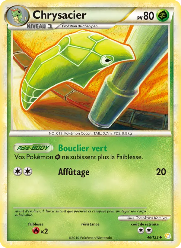 Chrysacier — Carte Pokémon 46 HeartGold SoulSilver