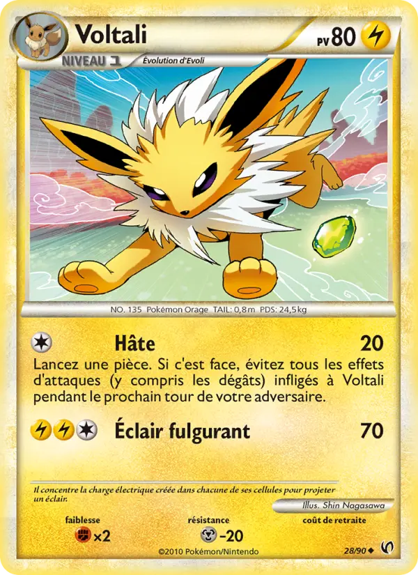 Voltali — Carte Pokémon 28 Indomptable