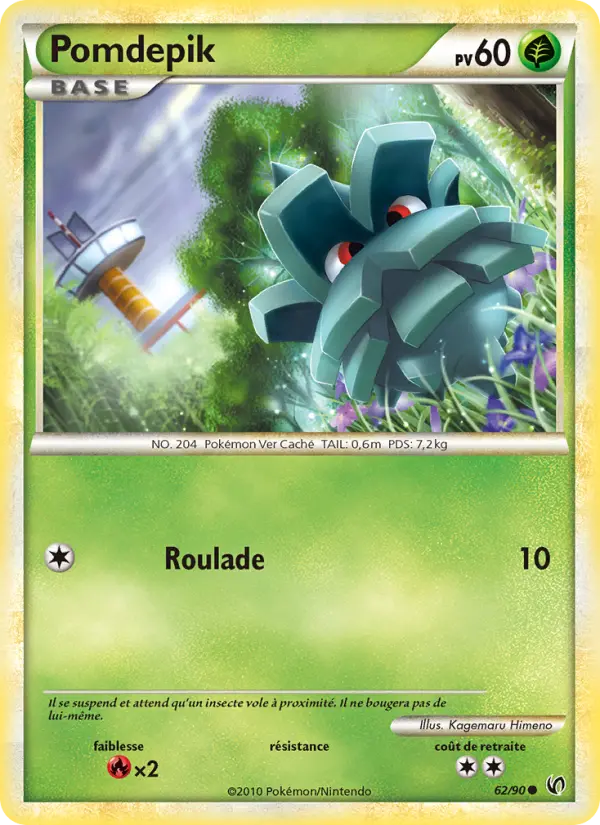 Pomdepik — Carte Pokémon 62 Indomptable
