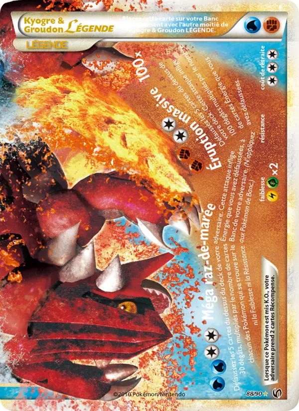 Kyogre & Groudon LÉGENDE — Carte Pokémon 88 Indomptable