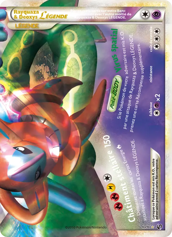 Rayquaza & Deoxys LÉGENDE — Carte Pokémon 90 Indomptable
