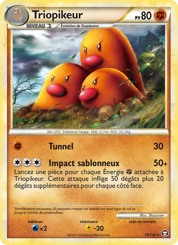 Triopikeur — Carte Pokémon 19 Triomphant
