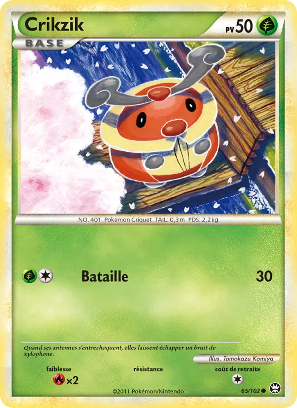 Crikzik — Carte Pokémon 65 Triomphant