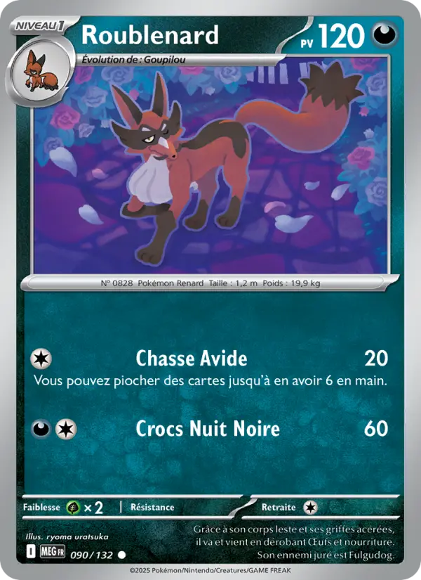 Roublenard — Carte Pokémon 090 Méga-Évolution