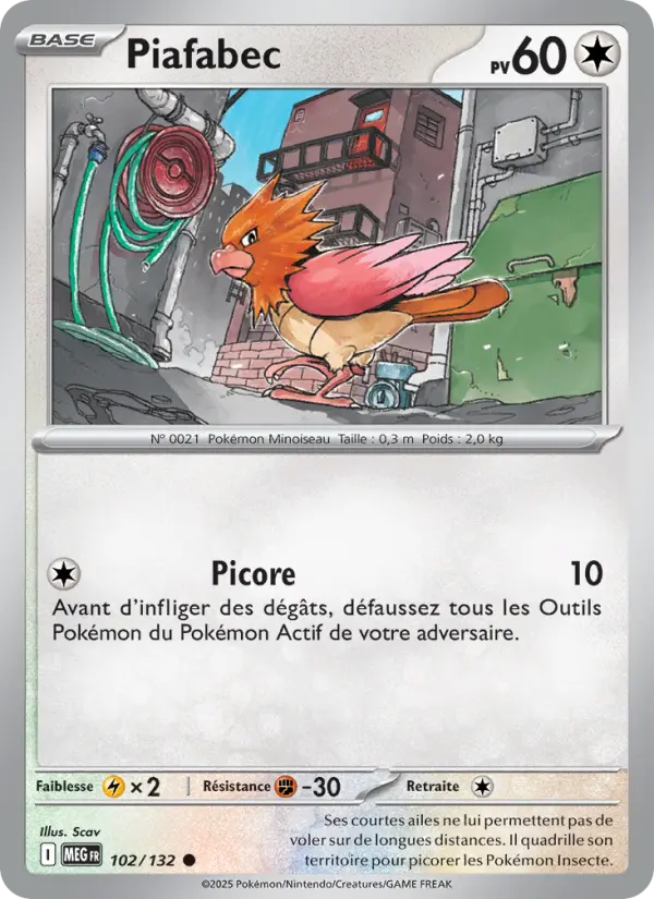 Piafabec — Carte Pokémon 102 Méga-Évolution