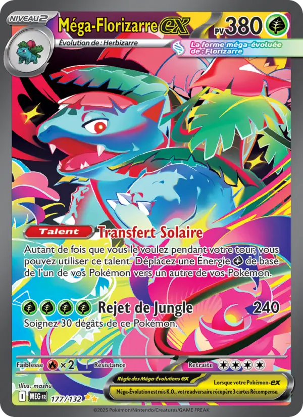 Méga-Florizarre-ex — Carte Pokémon 177 Méga-Évolution
