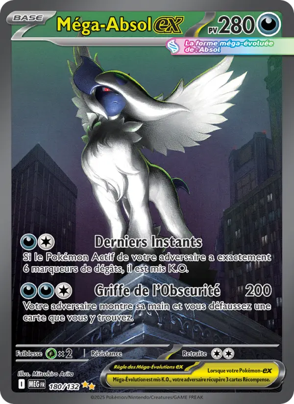 Méga-Absol-ex — Carte Pokémon 180 Méga-Évolution